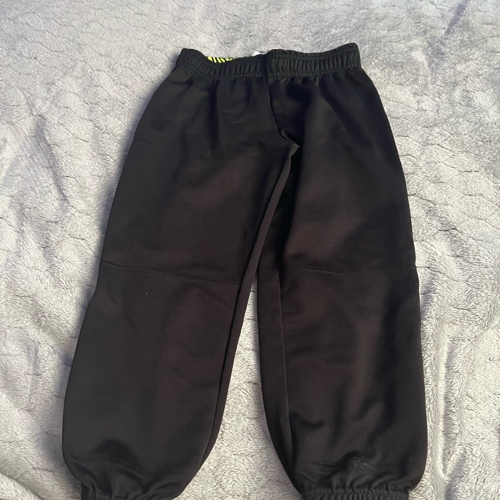 Black Softball pants with elastic waste band